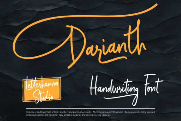 A Script Font That Flows Like Handwriting: Darianth