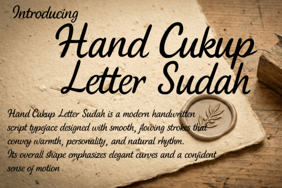 Hand Cukup Letter Sudah: A Refined Script Font for Branding Projects