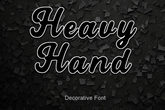 Heavy Hand: A Bold Script Font with Artistic Edge