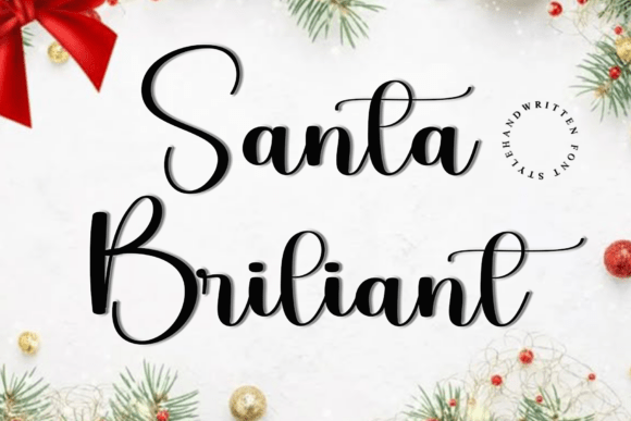 Santa Briliant: A Festive Script Font for Holiday Branding