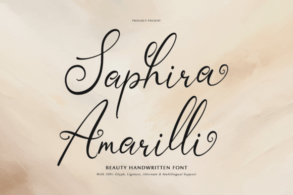 Saphira Amarilli: A Handwritten Font for Polished Branding
