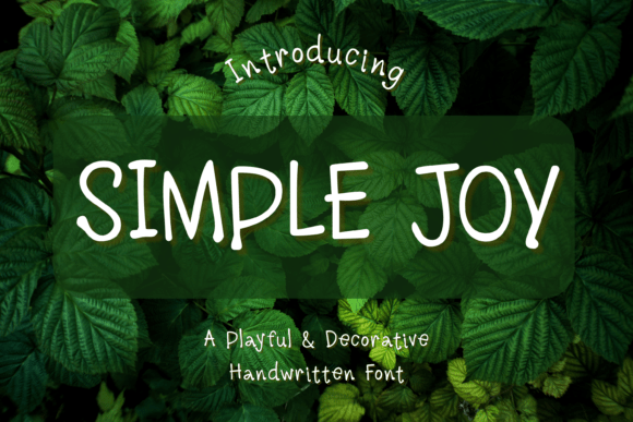 Simplejoy: A Playful Handwritten Font for Branding Projects