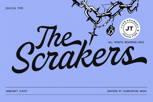 The Scrakers Font: A Bold Script for Campaign Creatives